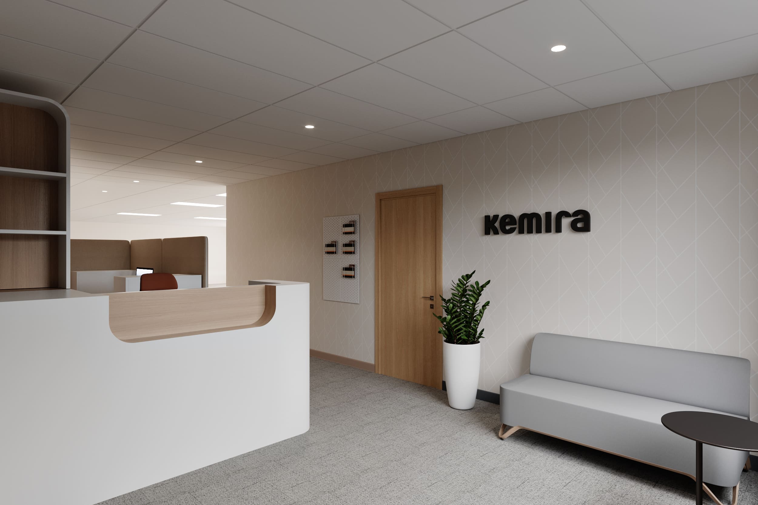 Здесь находятся стойка ресепшн, стойка для буклетов, шкаф для верхней одежды, небольшой диван и журнальный столик Здесь находятся стойка ресепшн, стойка для буклетов, шкаф для верхней одежды, небольшой диван и журнальный столик