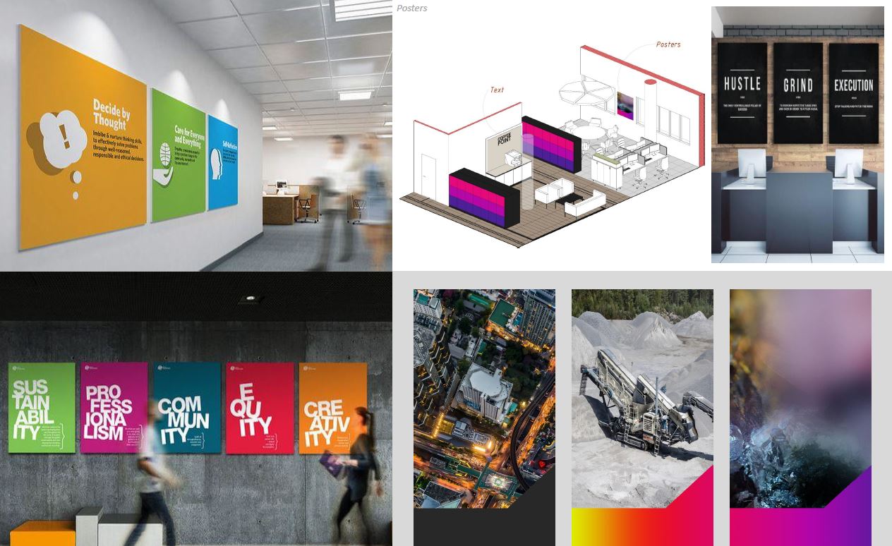 В оформлении интерьера офиса много графики — этому способствовали белые стены и интересный брендбук В оформлении интерьера офиса много графики — этому способствовали белые стены и интересный брендбук