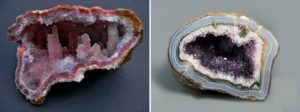 Продумывая интерьер, мы вдохновлялись, с одной стороны, яйцами Фаберже с их уникальной сердцевиной, с другой  — таким природным явлением, как жеода или жеод — камень, скромный снаружи, но яркий и необычный внутри