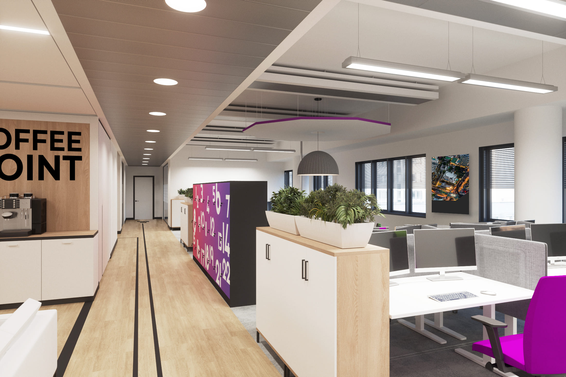 В каких зонах офиса уместны яркие цвета В каких зонах офиса уместны яркие цвета