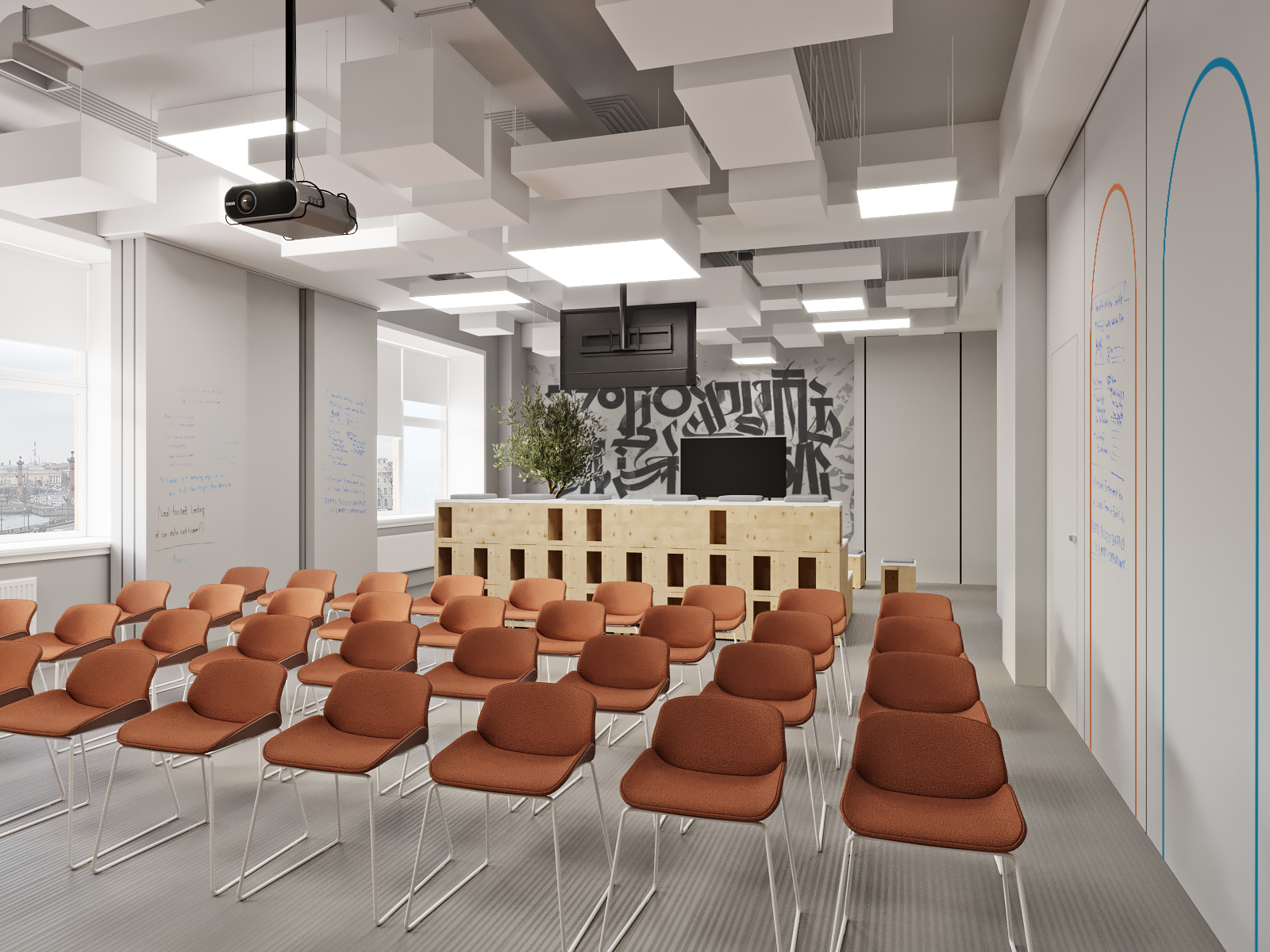 Поверхность перегородки можно сделать маркерной и использовать как доску. Поверхность перегородки можно сделать маркерной и использовать как доску.