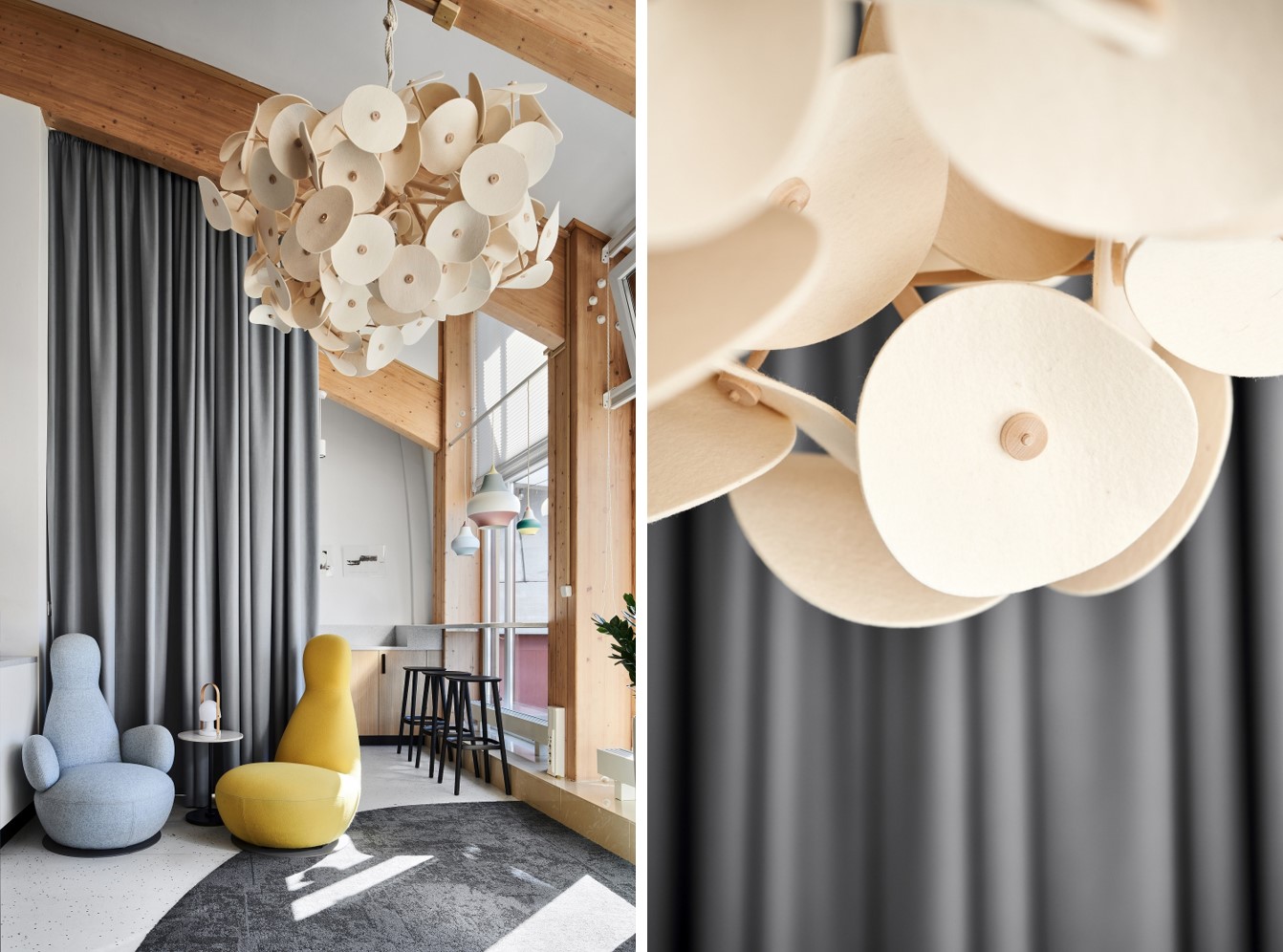 В скандинавский дизайн интерьера вписываются и осветительные приборы необычной формы или из нестандартных материалов. Например, такие, как фетровый светильник в нашей студии В скандинавский дизайн интерьера вписываются и осветительные приборы необычной формы или из нестандартных материалов. Например, такие, как фетровый светильник в нашей студии
