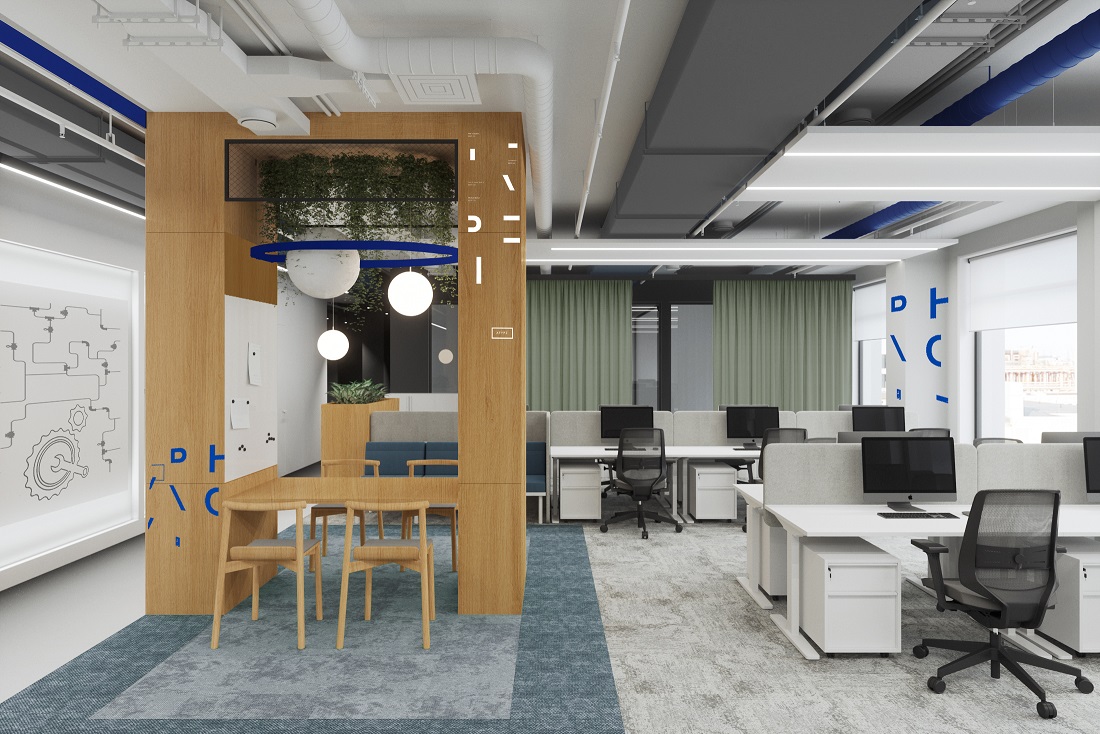 В офисе компании любого масштаба должны быть «точки притяжения» — зоны, где сотрудники будут пересекаться, обмениваться мнениями и идеями В офисе компании любого масштаба должны быть «точки притяжения» — зоны, где сотрудники будут пересекаться, обмениваться мнениями и идеями