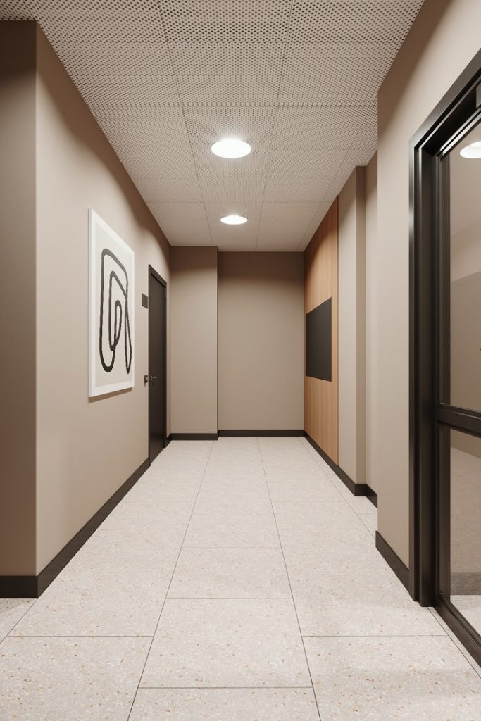 Вот как выглядит межквартирный коридор в ЖК «Окла»