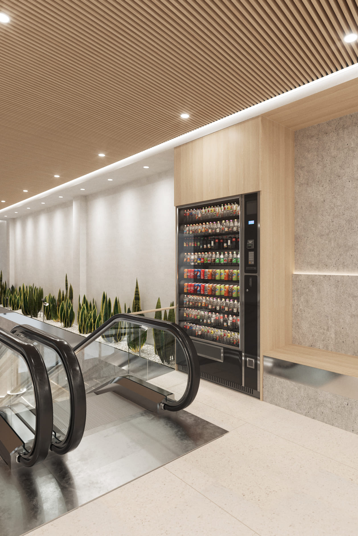 В оформлении интерьера общественного пространства второго этажа использовали те же оттенки и материалы, что и для первого В оформлении интерьера общественного пространства второго этажа использовали те же оттенки и материалы, что и для первого