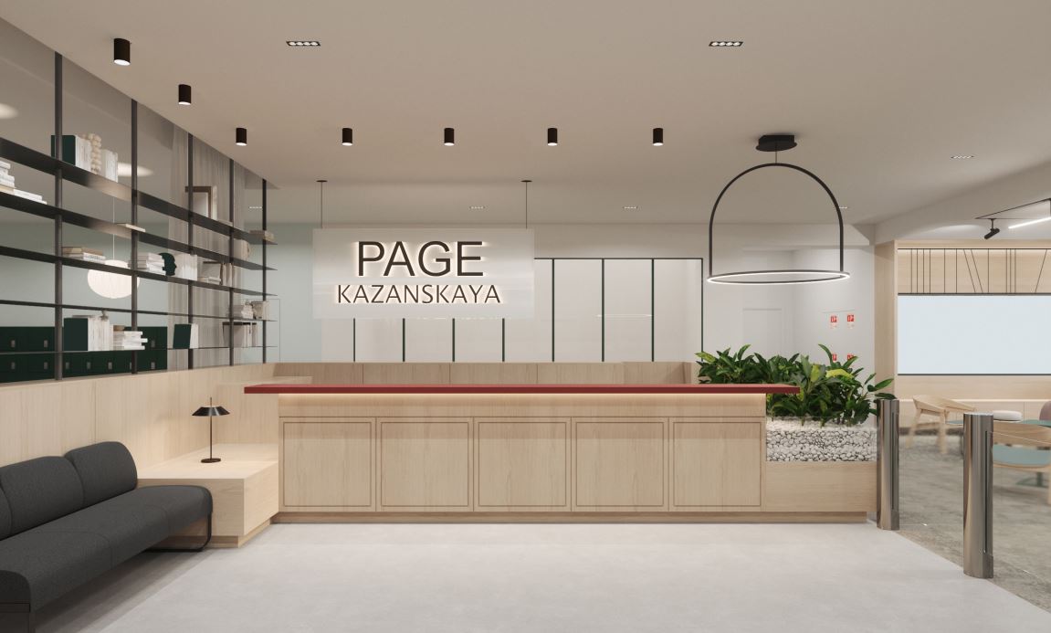 Зона ресепшн в коворкинге Зона ресепшн в коворкинге