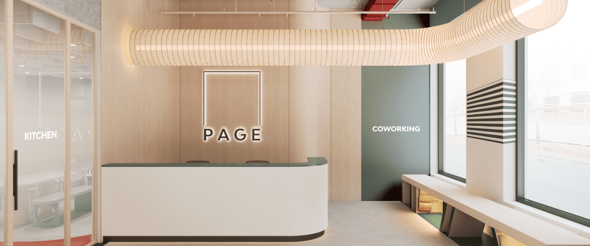 Modern PAGE co-working center design 