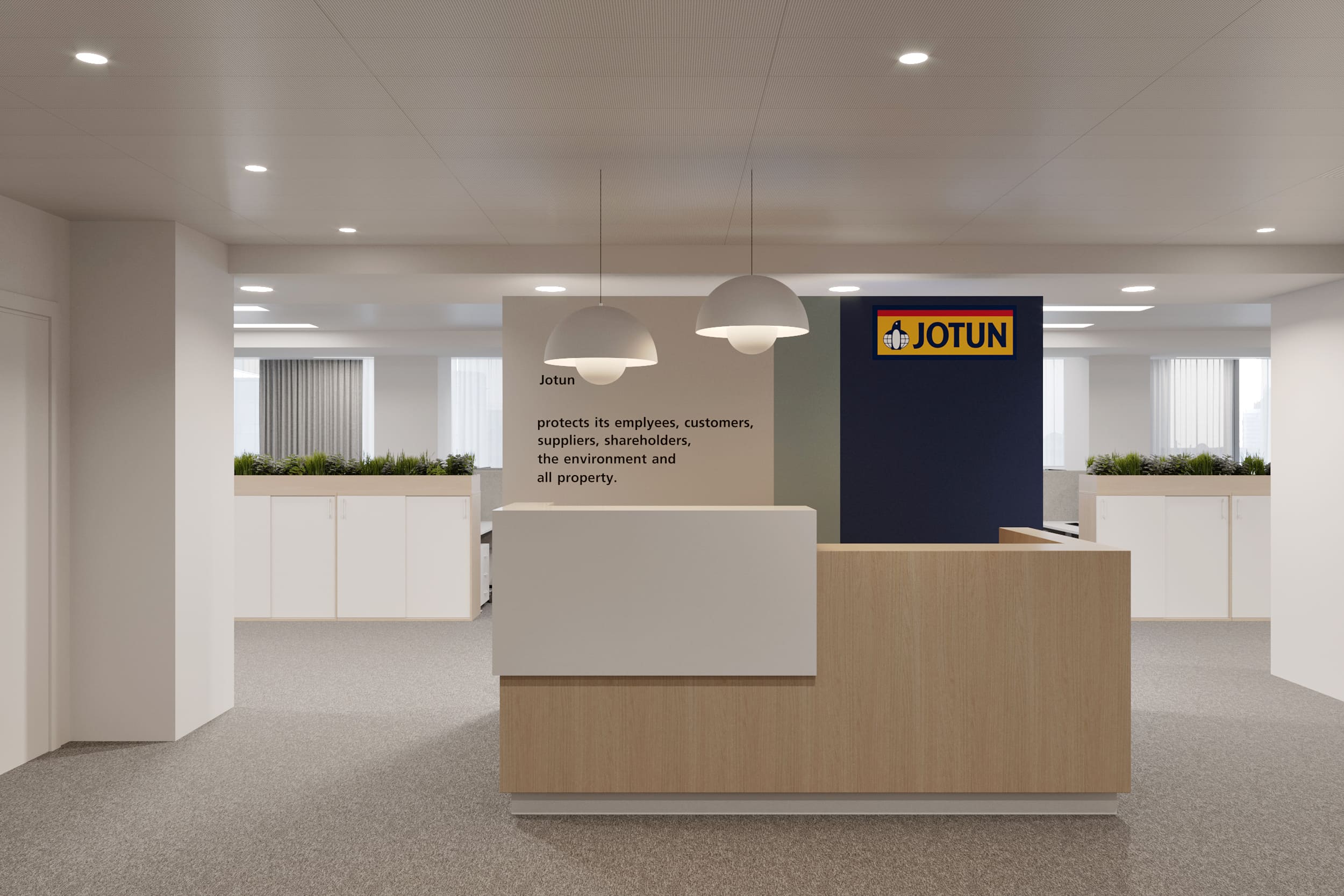 Разработка дизайна офиса для компании Jotun - фото №1