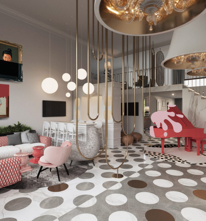 Интерьер лаунж-зон клубного дома Meltzer Hall - фото №1