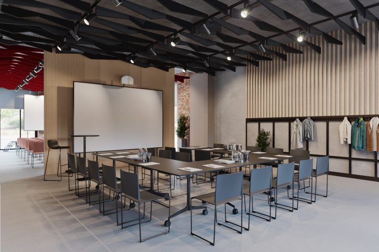 Designic | Design of a conference hall for the Docklands loft neighborhood Дизайн-проект конференц-зала для лофт-квартала Docklands - фото №1
