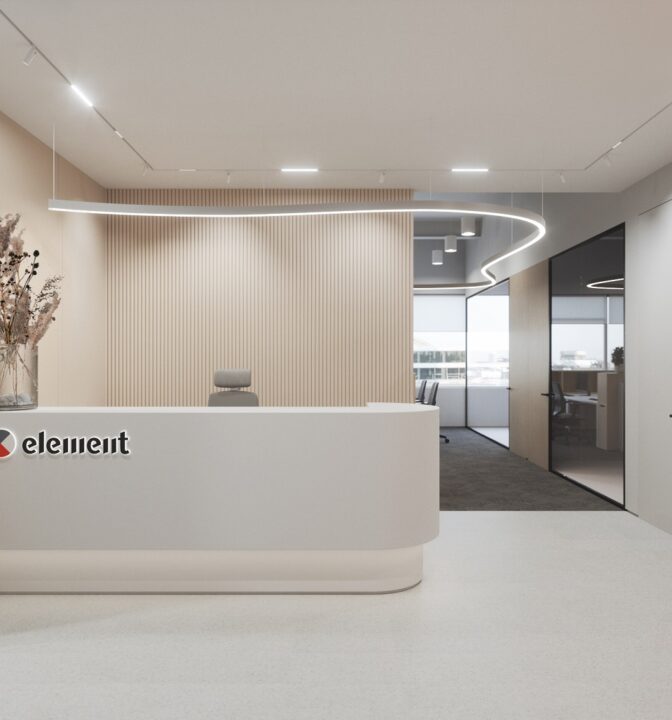 Дизайн интерьеров офиса дистанционно для Element Group Oy Shanghai - фото №1