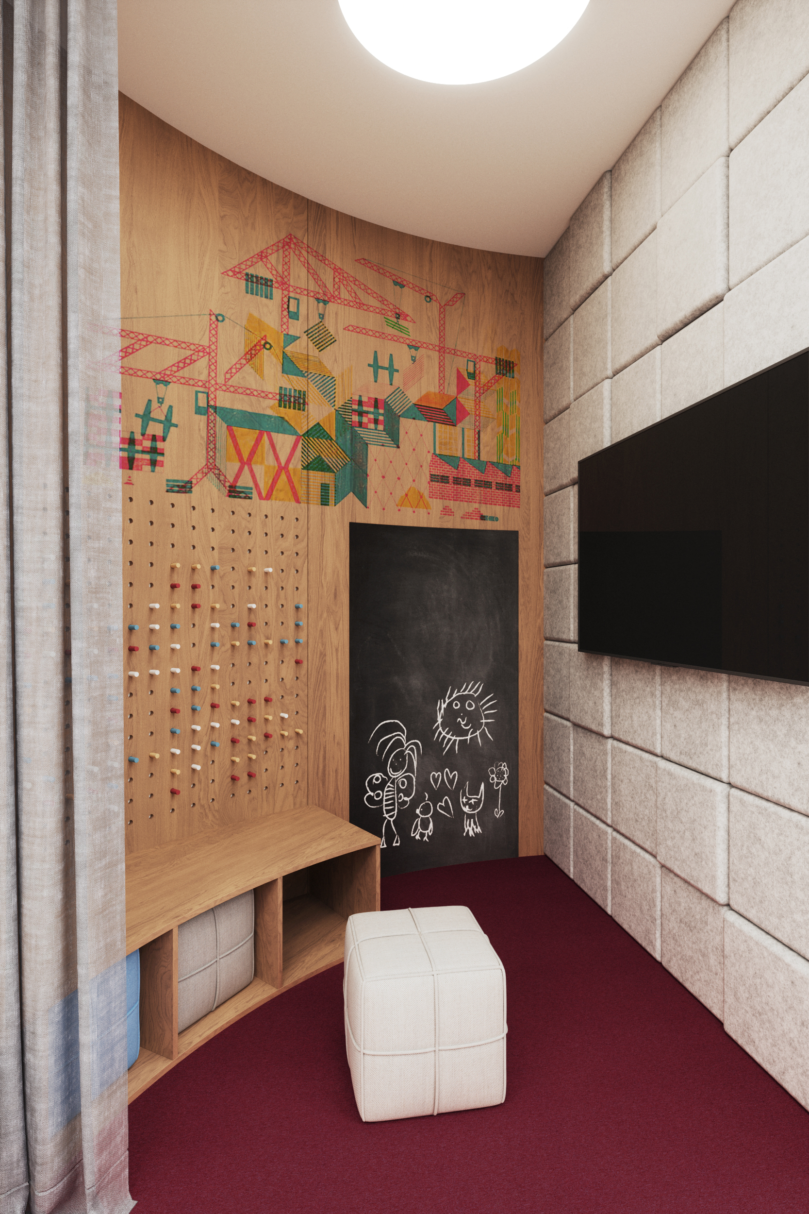 Семьи с детьми — основная целевая аудитория заказчика, и им необходимо уделить особое внимание и обеспечить как можно больше комфортных условий в офисе Семьи с детьми — основная целевая аудитория заказчика, и им необходимо уделить особое внимание и обеспечить как можно больше комфортных условий в офисе