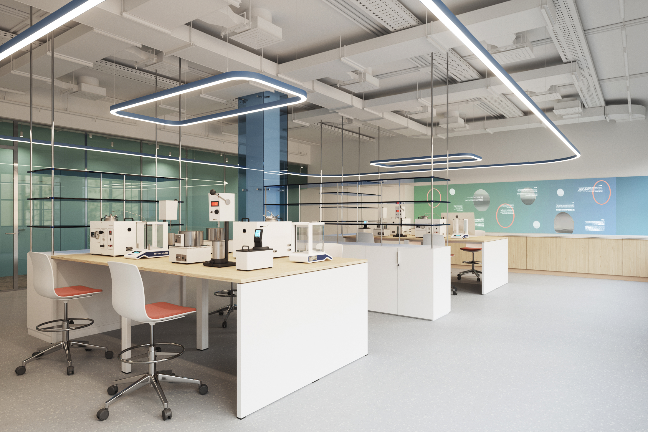 На втором этаже для сотрудников технологического сопровождения разместили две лаборатории На втором этаже для сотрудников технологического сопровождения разместили две лаборатории