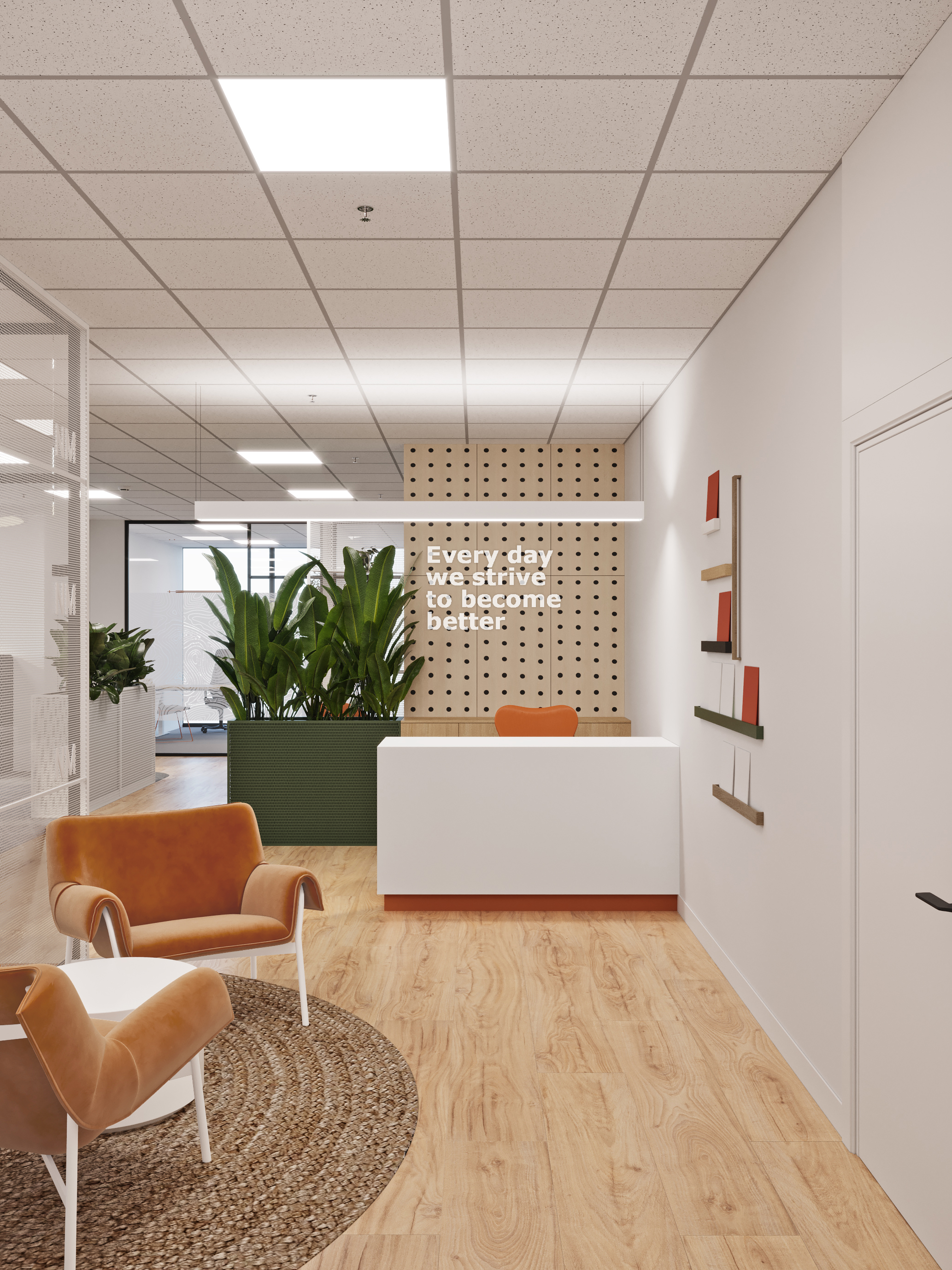 Столик с горной рудой и ландшафт Джакарты: каким получился офис Столик с горной рудой и ландшафт Джакарты: каким получился офис