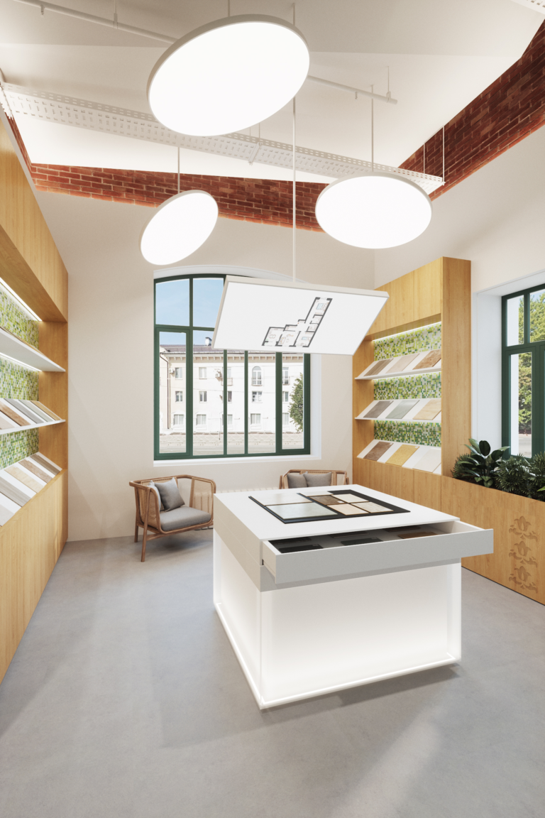 Нестандартный дизайн офиса продаж для застройщика «Унистрой» - фото №4