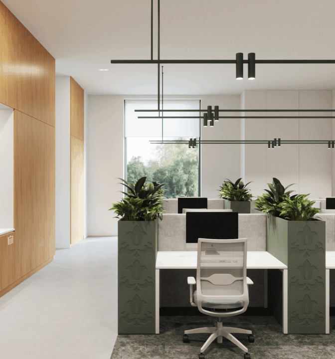 Нестандартный дизайн офиса продаж для застройщика «Унистрой» - фото №7