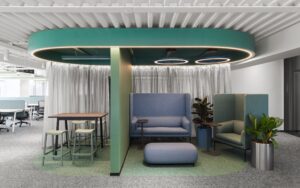 Пример «тихой станции» в офисе компании «Газстройпром»: здесь можно уединенно поработать одному или небольшой командой